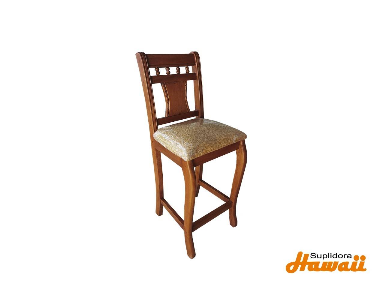 TABURETE EMELY COLOR CAOBA TAPIZMOSTAZA AM