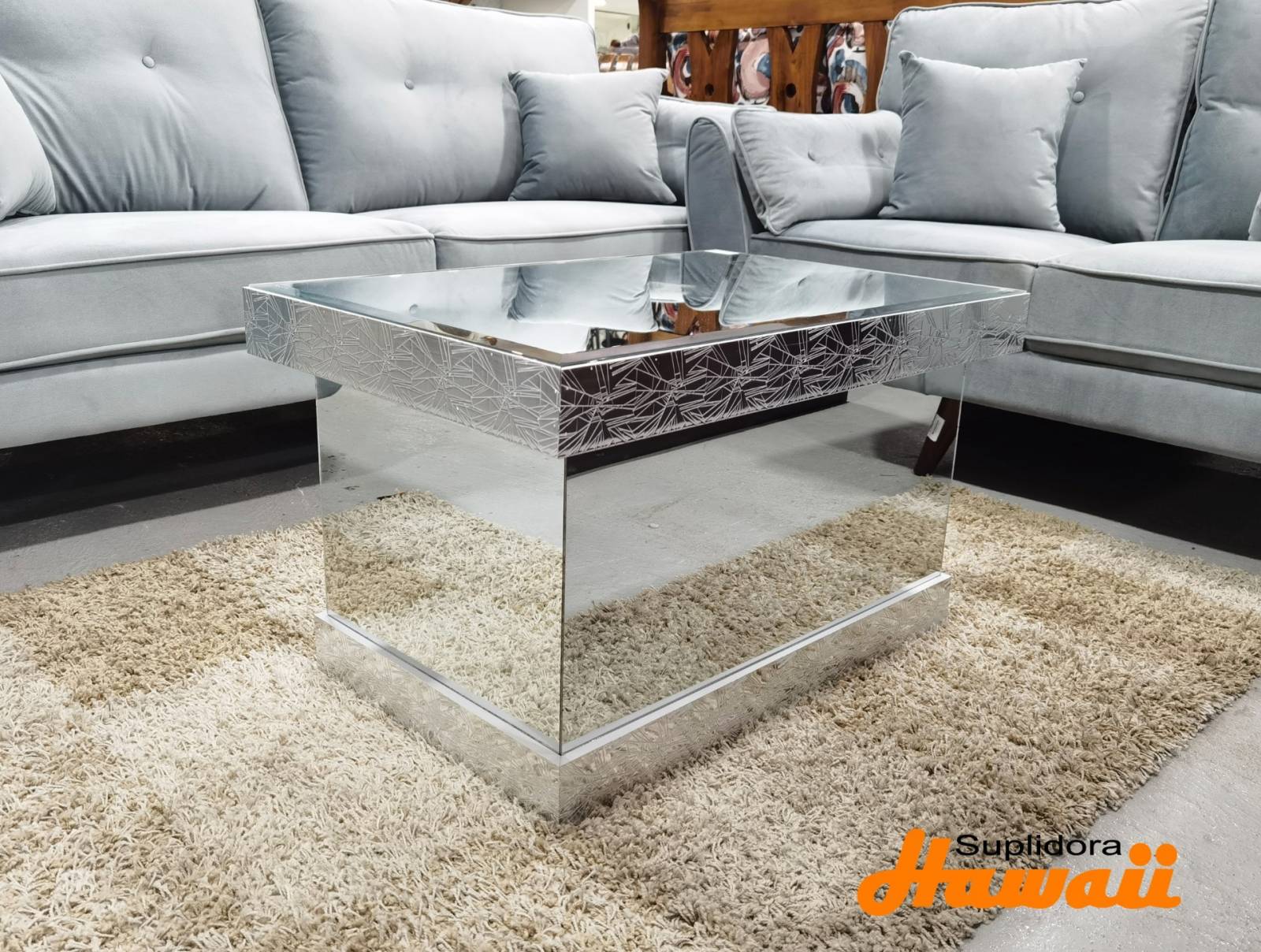 MESA 20x30 CON CA?UELA 139/3110 BLANCO/PLATEADO E.G.