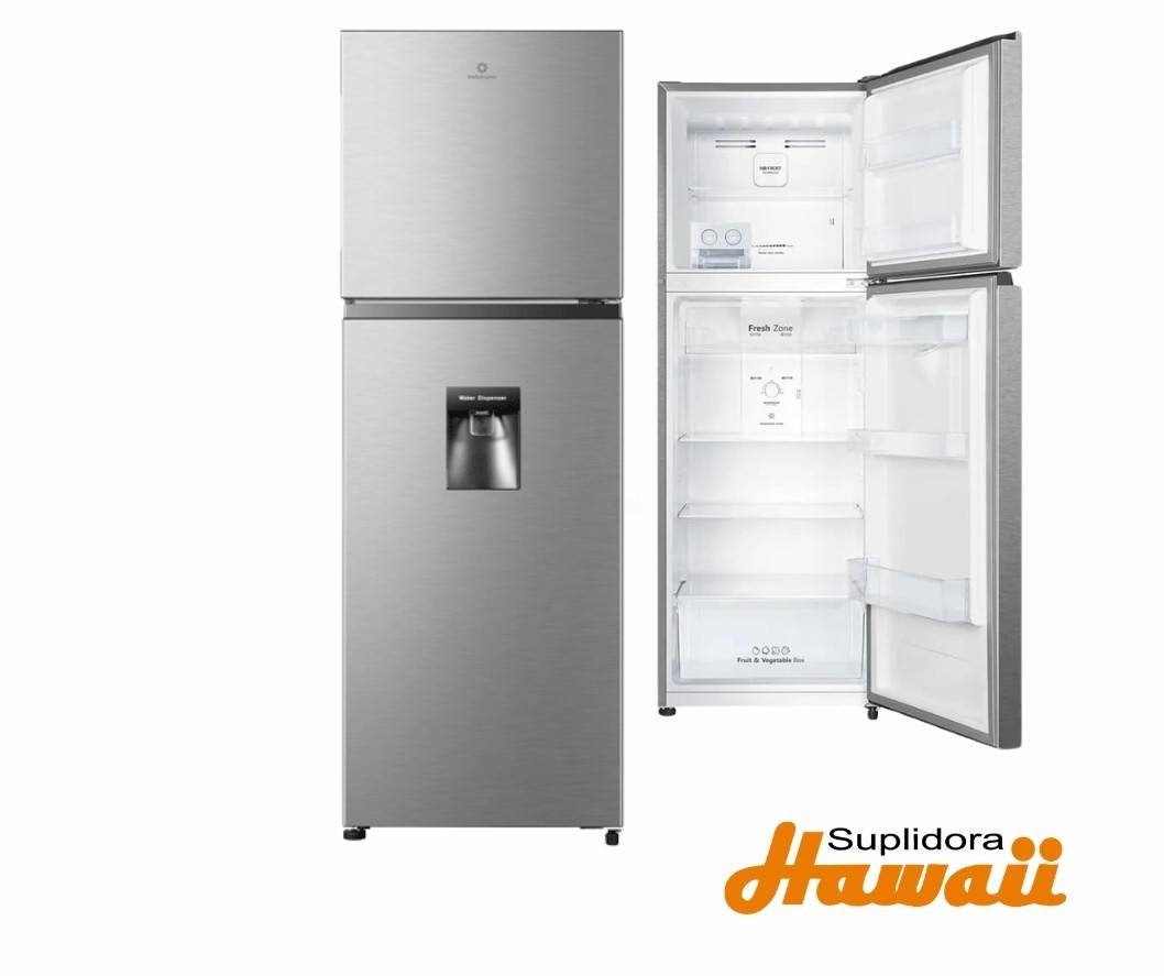 NEVERA INDURAMA RI-439D NO FROST C/DISPENSADOR DE AGUA ACROMADO 12 P