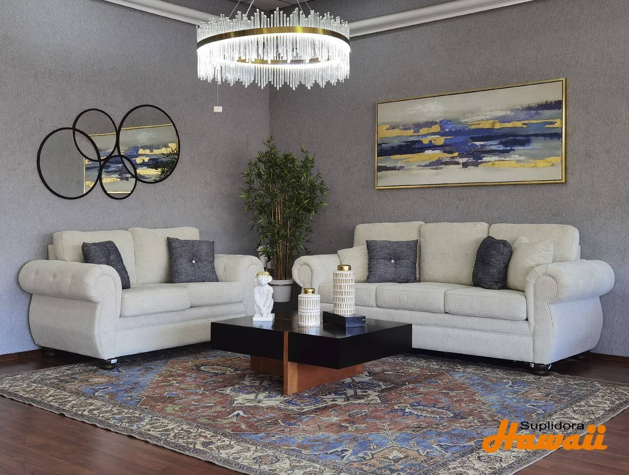 MUEBLE GENOVA S/2 S/3 CREMA TCR-L