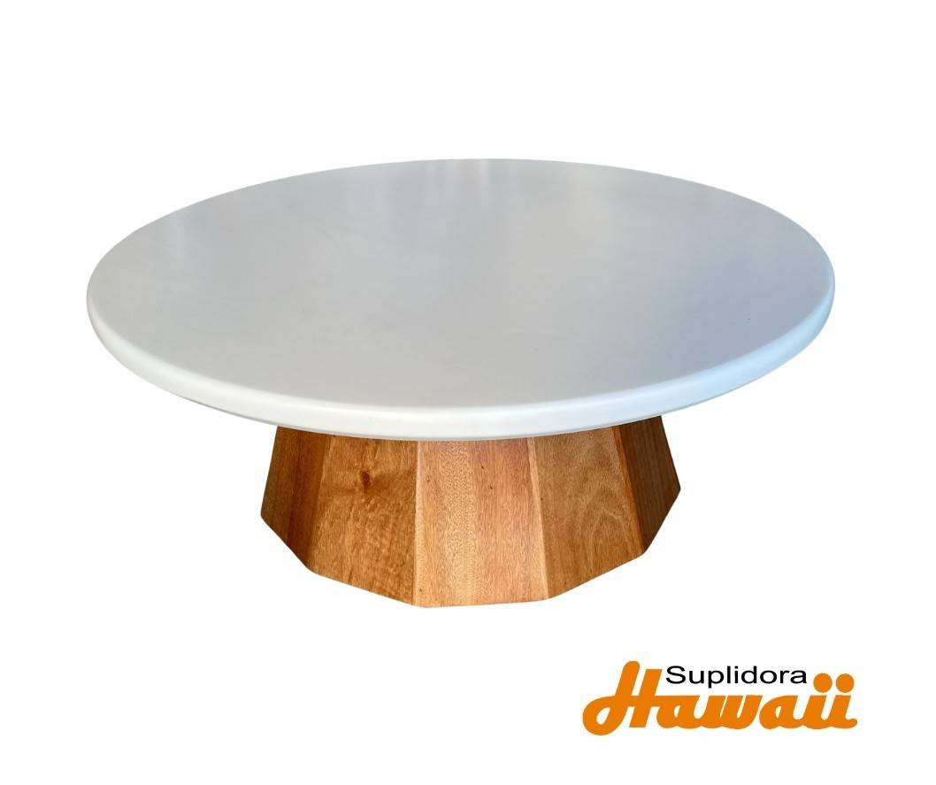 MESA DE CENTRO HONGO MADERA BLANCO C/NATURAL P.M.