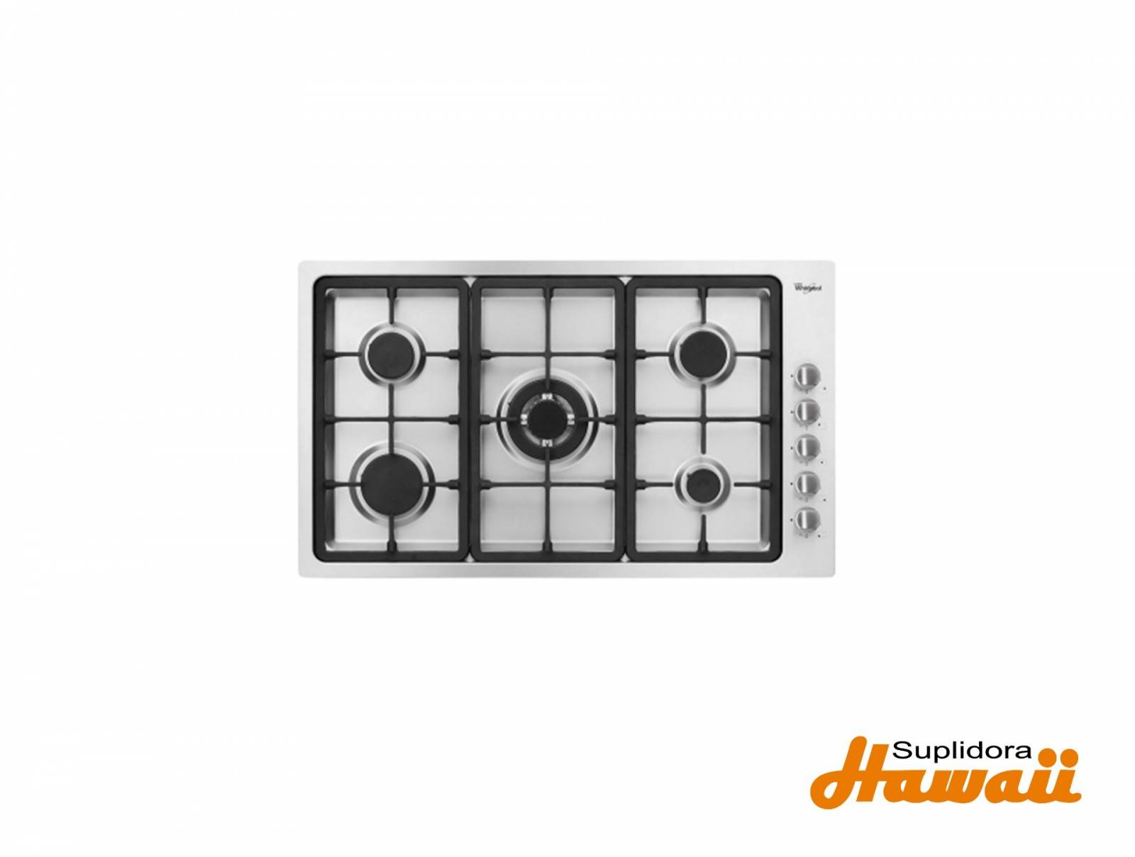 ESTUFA TOPE WHIRLPOOL 36 5Q WP3550S A GAS INOX