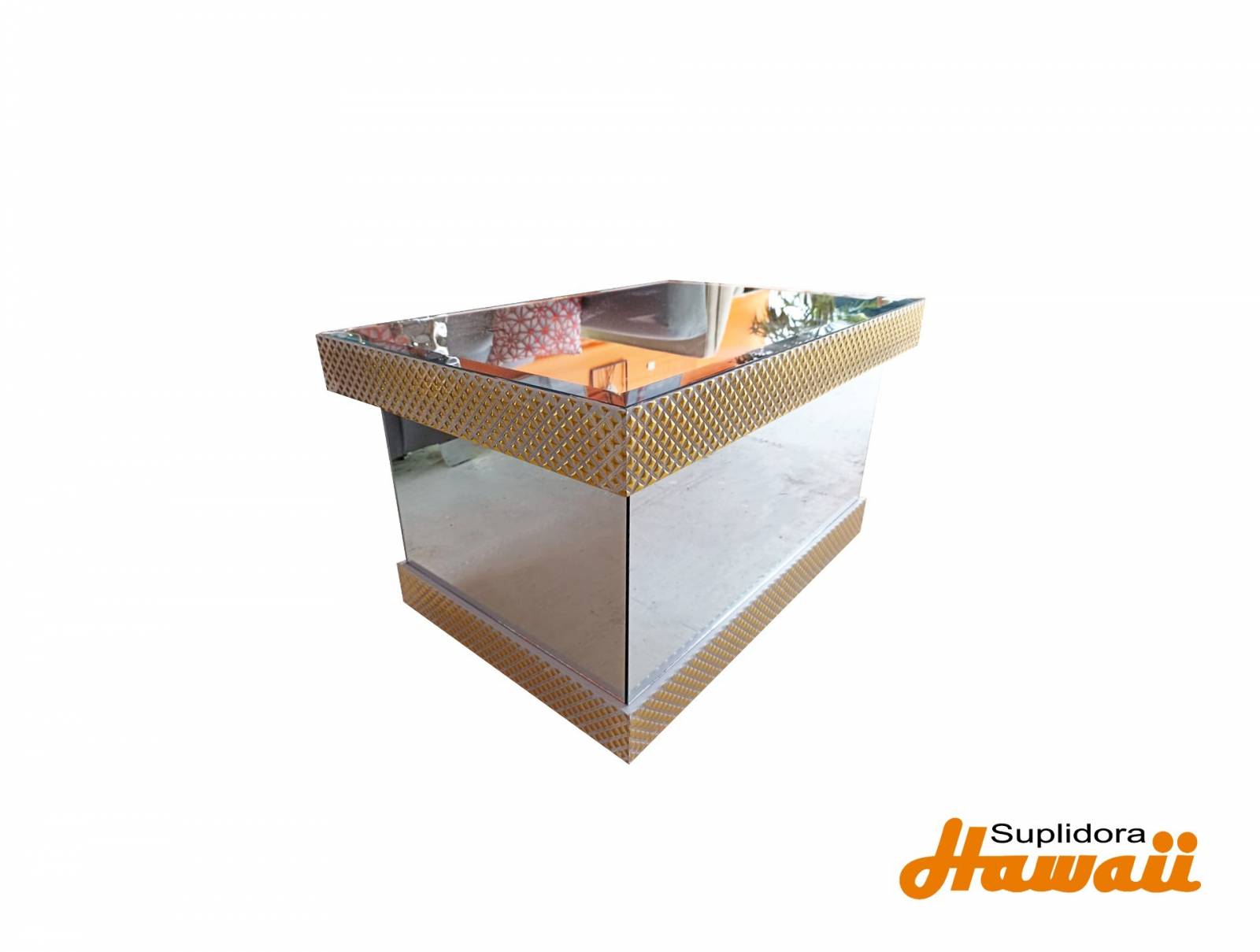 MESA 20x30 CON CA?UELA 139/3110 DORADO /BLANCO E.G.