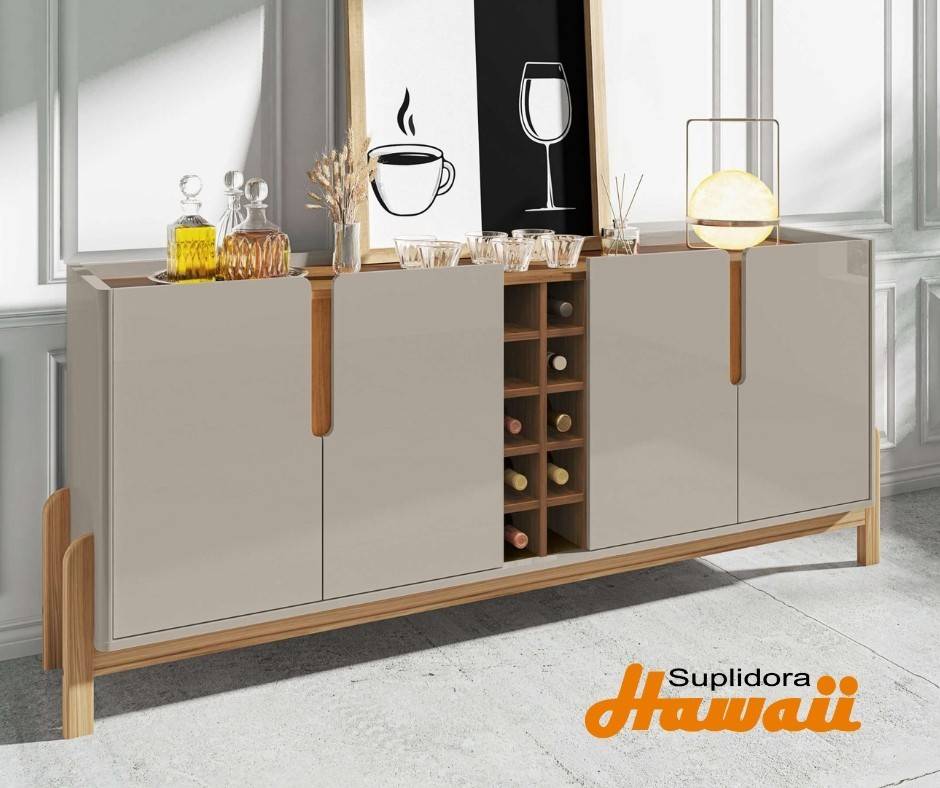 CREDENZA BUFFET LIZ 50520344 190 4P BLANCO CNATURAL