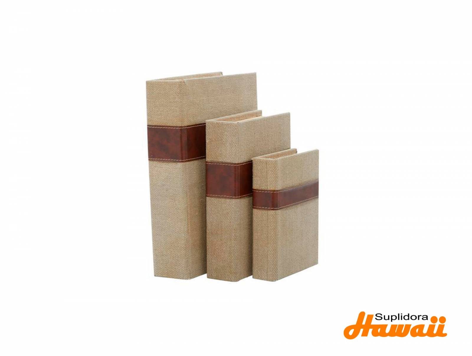 ADORNO CAJA LIBRO S/3 62245