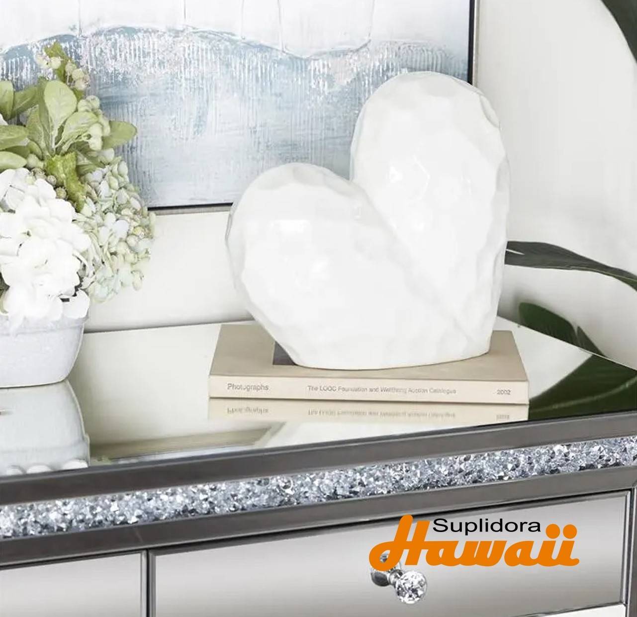 ESCULTURA CONTEMPORANEA 57196 PORCELANA BLANCA 11X12X6