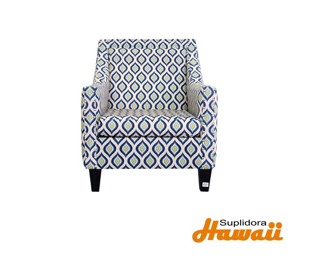 BUTACA ESTAMPADA C/BRAZO Y TACHUELA DyR