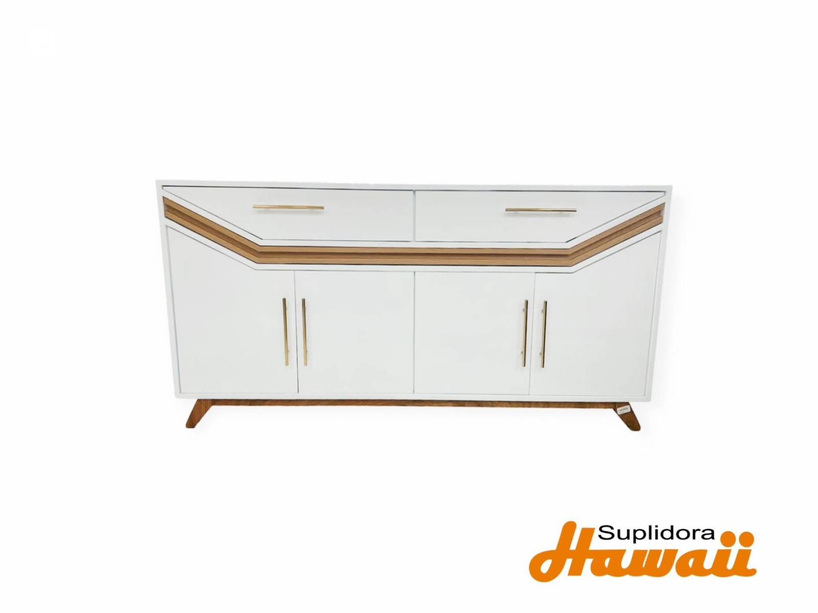 CREDENZA BLANCA CDORADO 60 CAPLIQUE 2GAVETAS  4PUERTAS