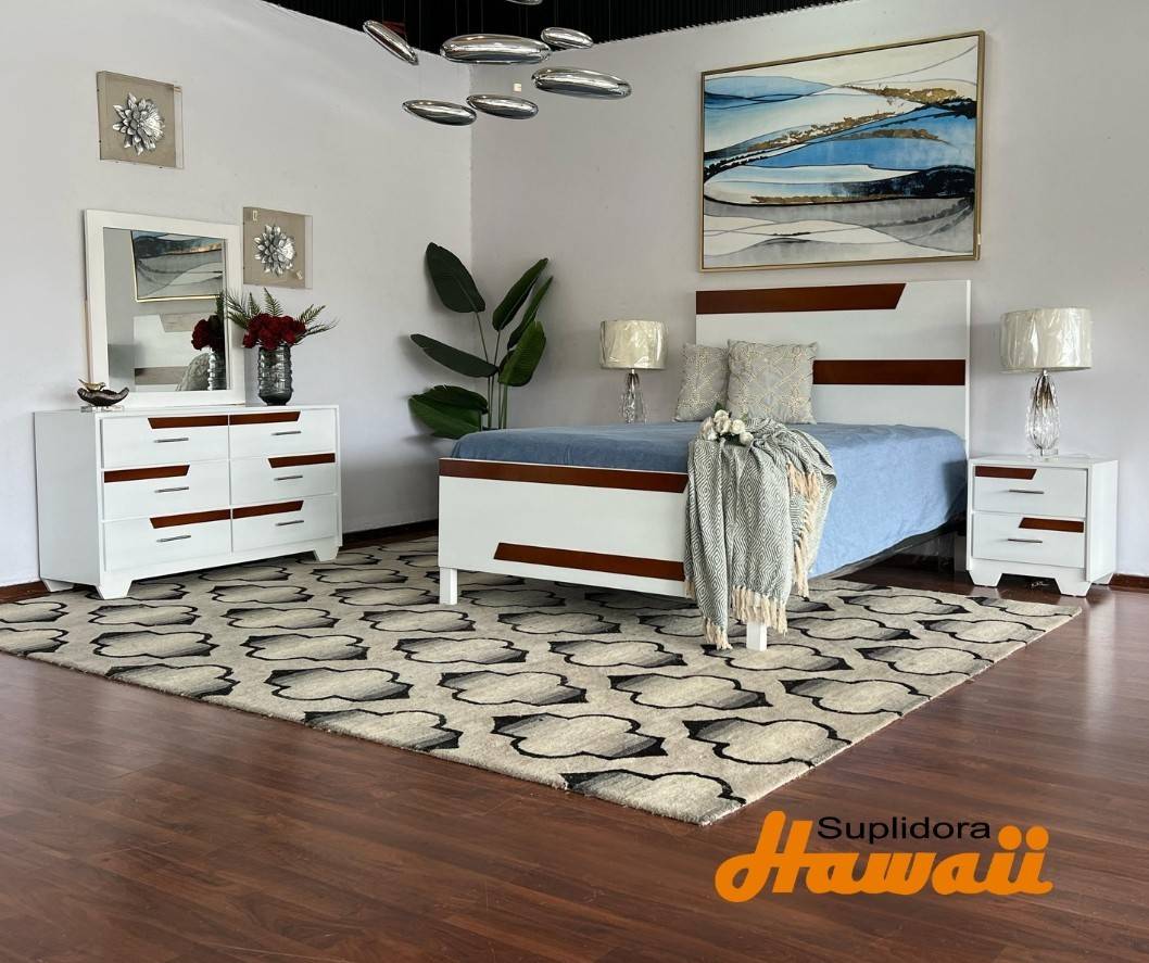 JUEGO APOSENTO TENDENCIA 60 BLANCO C/NATURAL F.I.