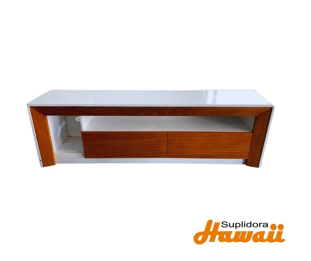 MUEBLE TV BLANCO/NATURAL C/HUECO 72PZS