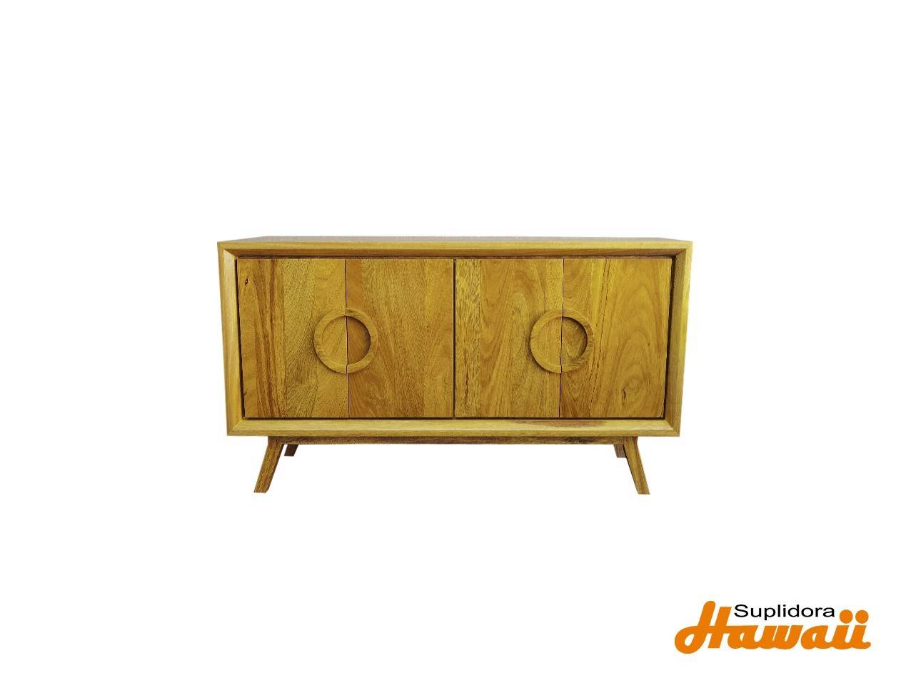 CREDENZA ROBLE BRASILEO 60 COLOR NATURAL 4P MANUBRIO MADERA