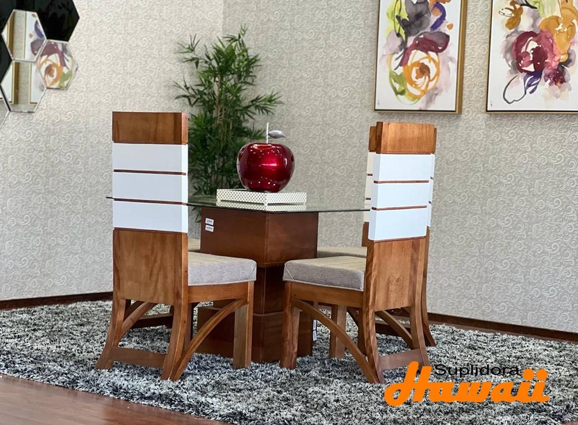 COMEDOR ZEBRA NATURAL CON BLANCO 4/S TAPIZ/CREMA