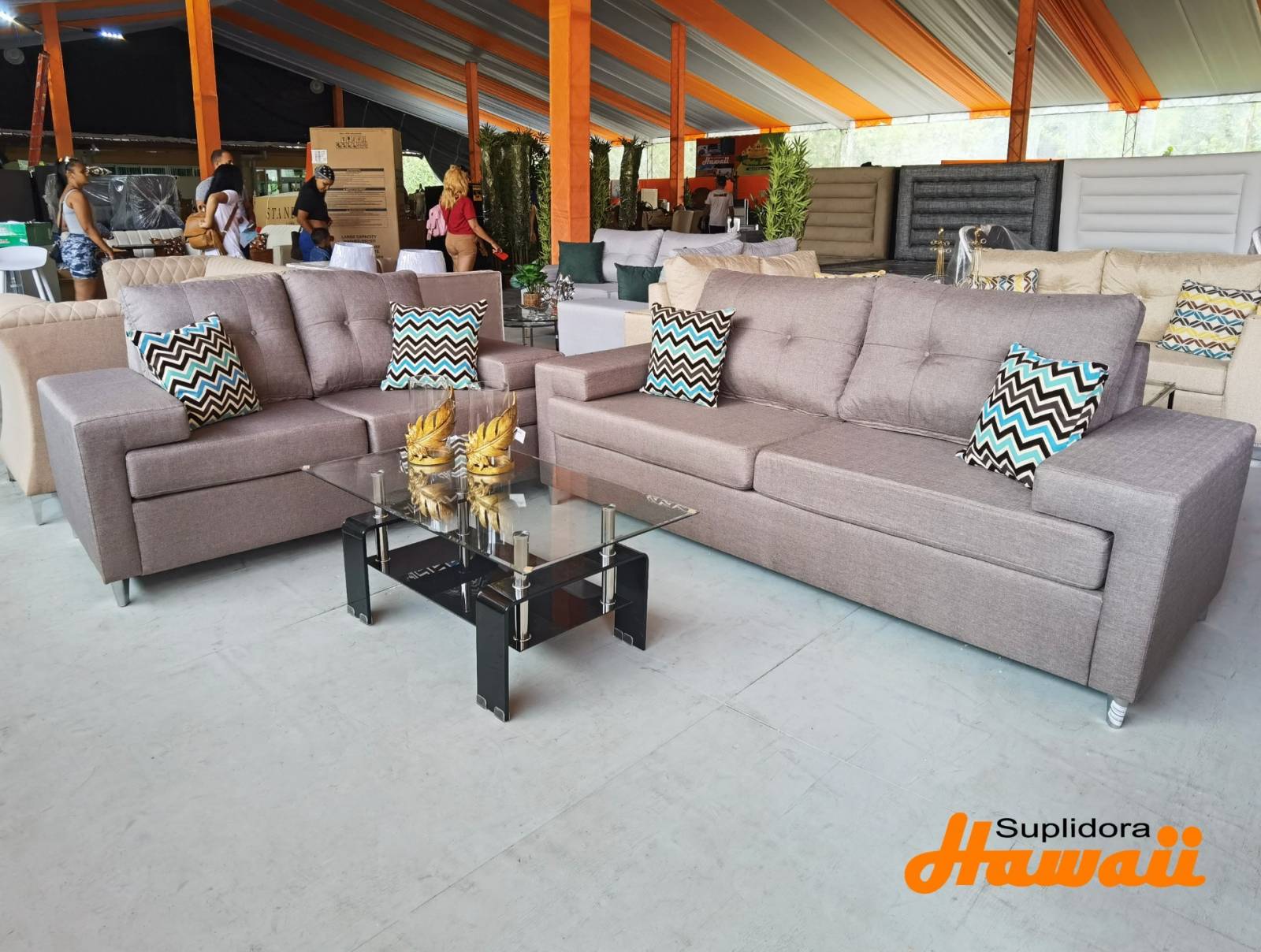 MUEBLE KARLA S/2 S/3 MARRON OSCURO