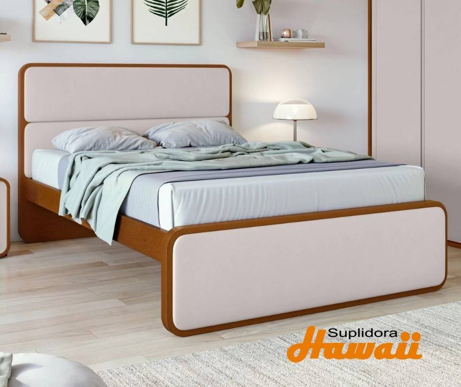 CAMA MATRIMONIO 1.40 87198.498.763 LOOP- TEJIDO CORANO NATURAL C/CREMA