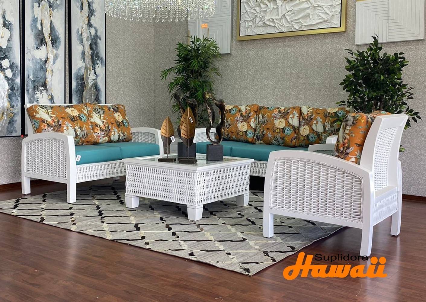 MUEBLE ARMI 321 MIMBRE BLANCO
