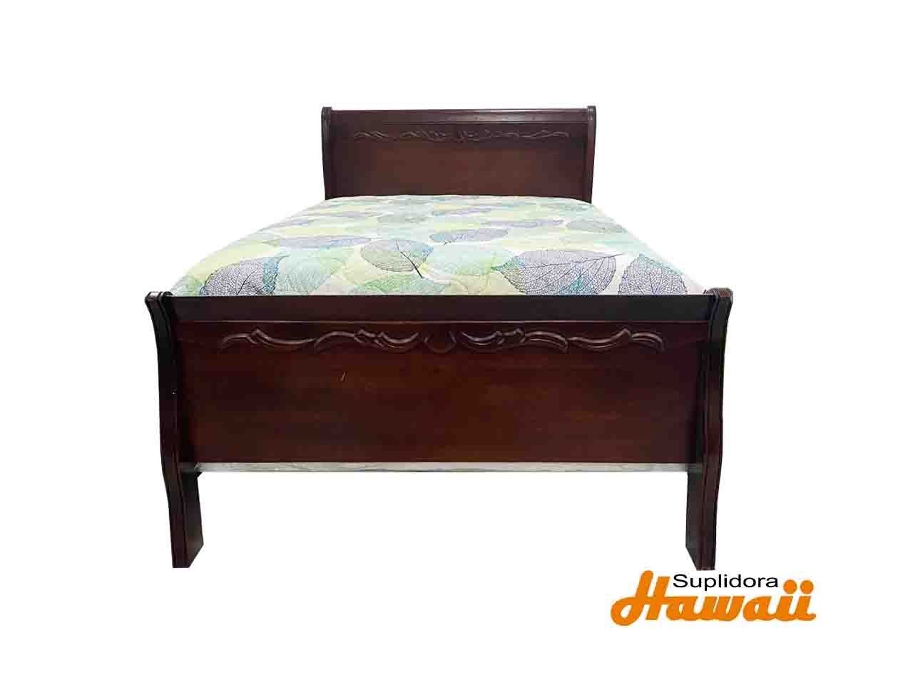 CAMA TRINEO EN 54x74 COLOR CAOBA D.M.U.
