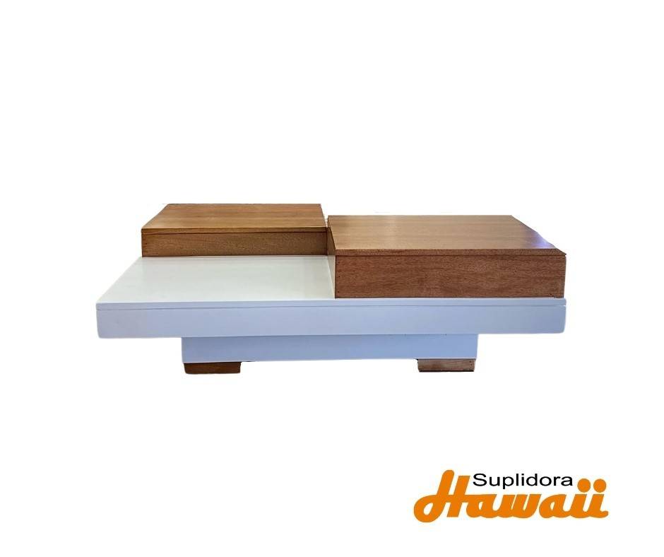 MESA DUPLEX BLANCA CON NATURAL R.A.