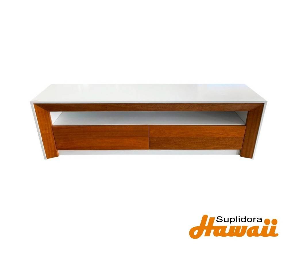 MUEBLE TV BLANCO CON NATURAL 72