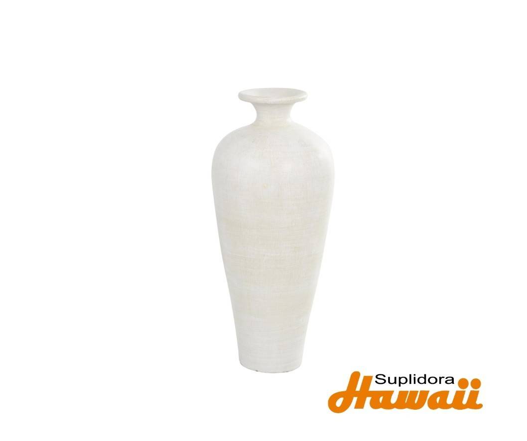 JARRON CERAMICA BEIGE FORMA ANFORA 11110 13W 31H