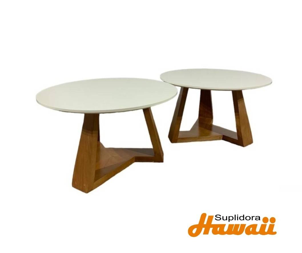 MESA NIDO REDONDA S2 CREMA CNATURAL RA