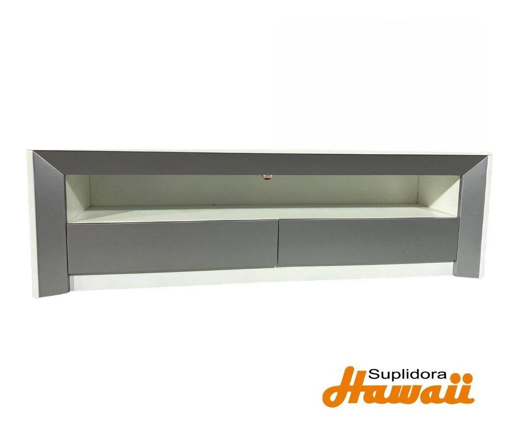 MUEBLE TV BLANCO CON GRIS S/HUECO 72