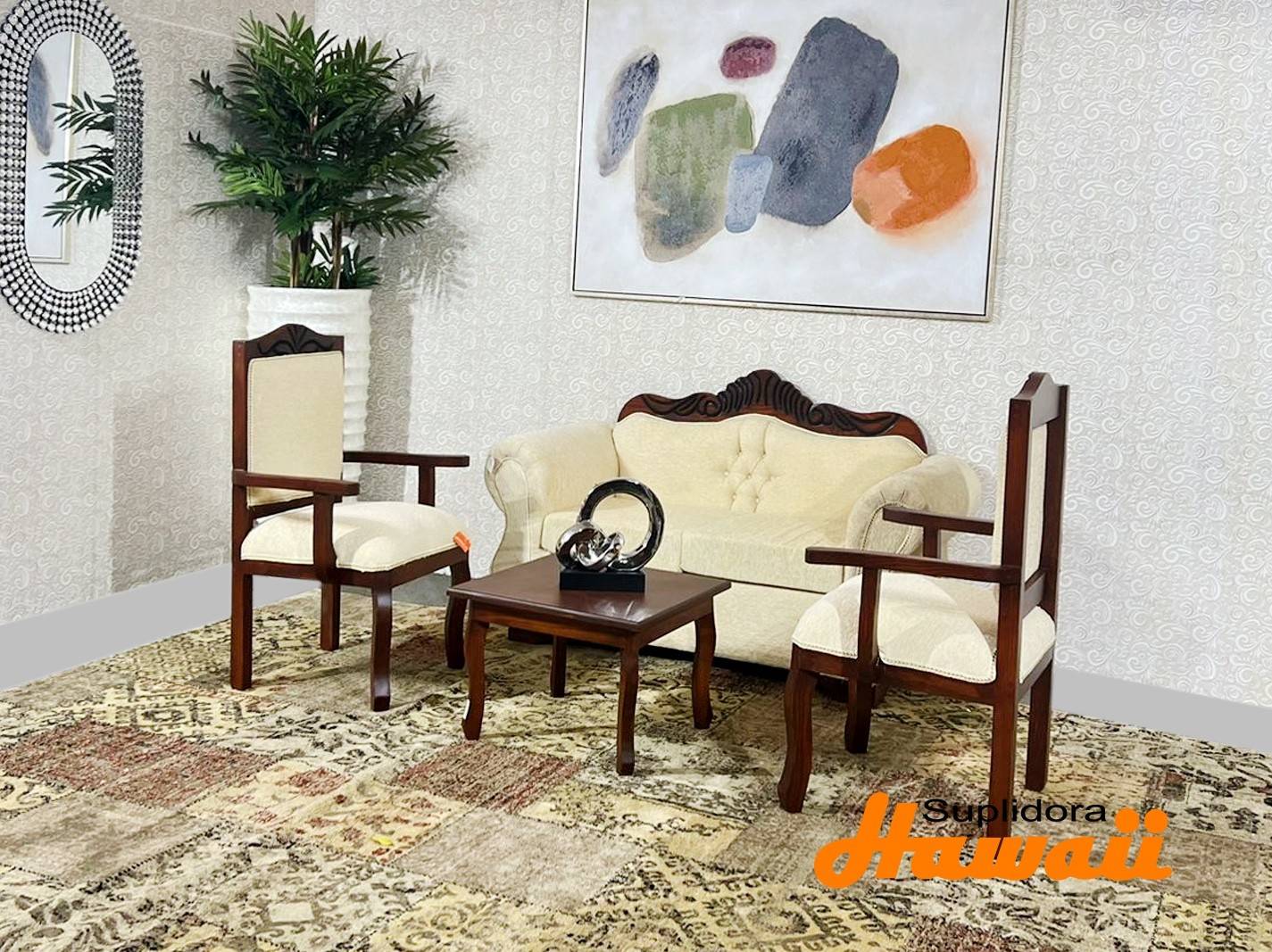 MUEBLE PATICO C/MO?A S/2 2/B 1/M CREMA