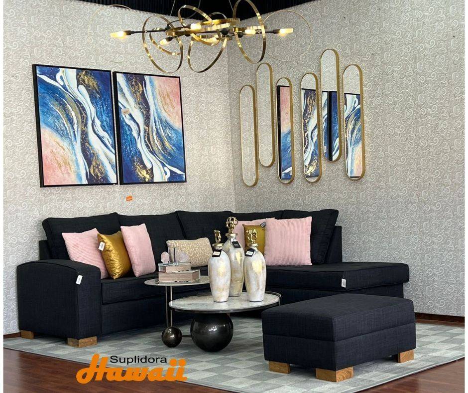 MUEBLE L GRIS OSCURO C/JALONES 2/PZS