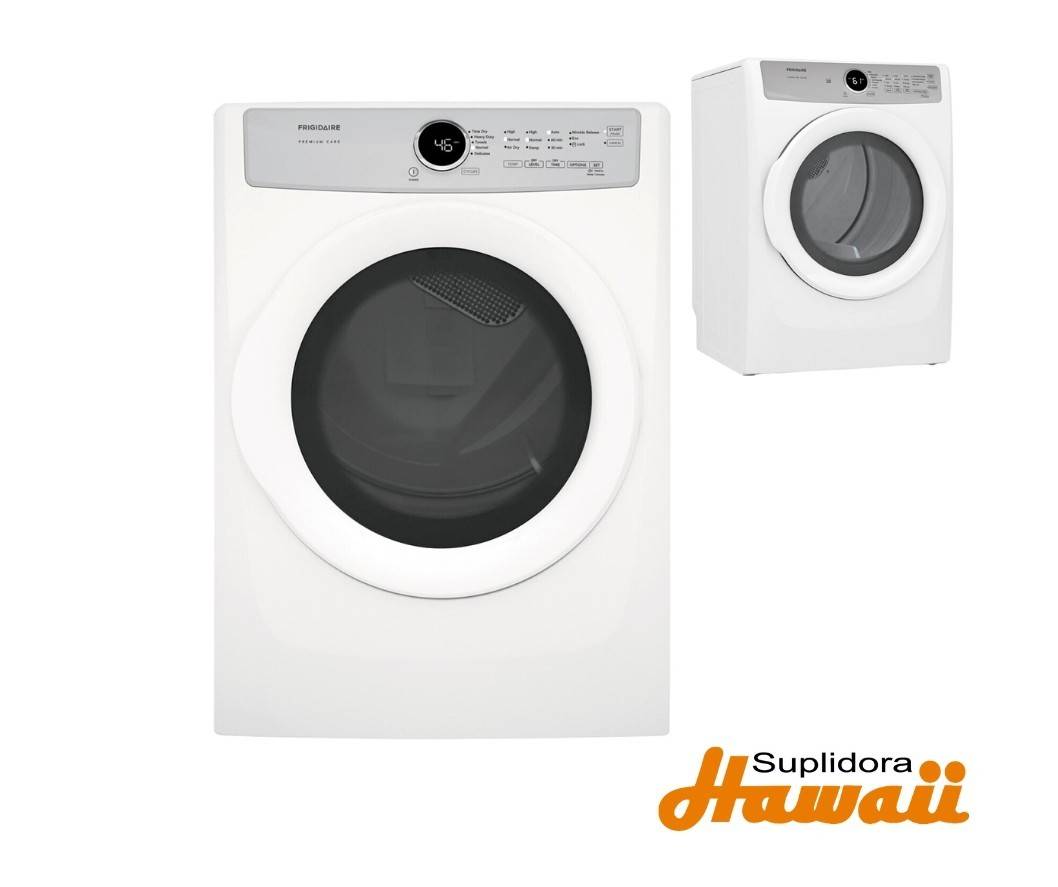 SECADORA FRIGIDAIRE FDGX22E4EW DE GAS CARGA FRONTAL 46LBS/22KG BLANCA