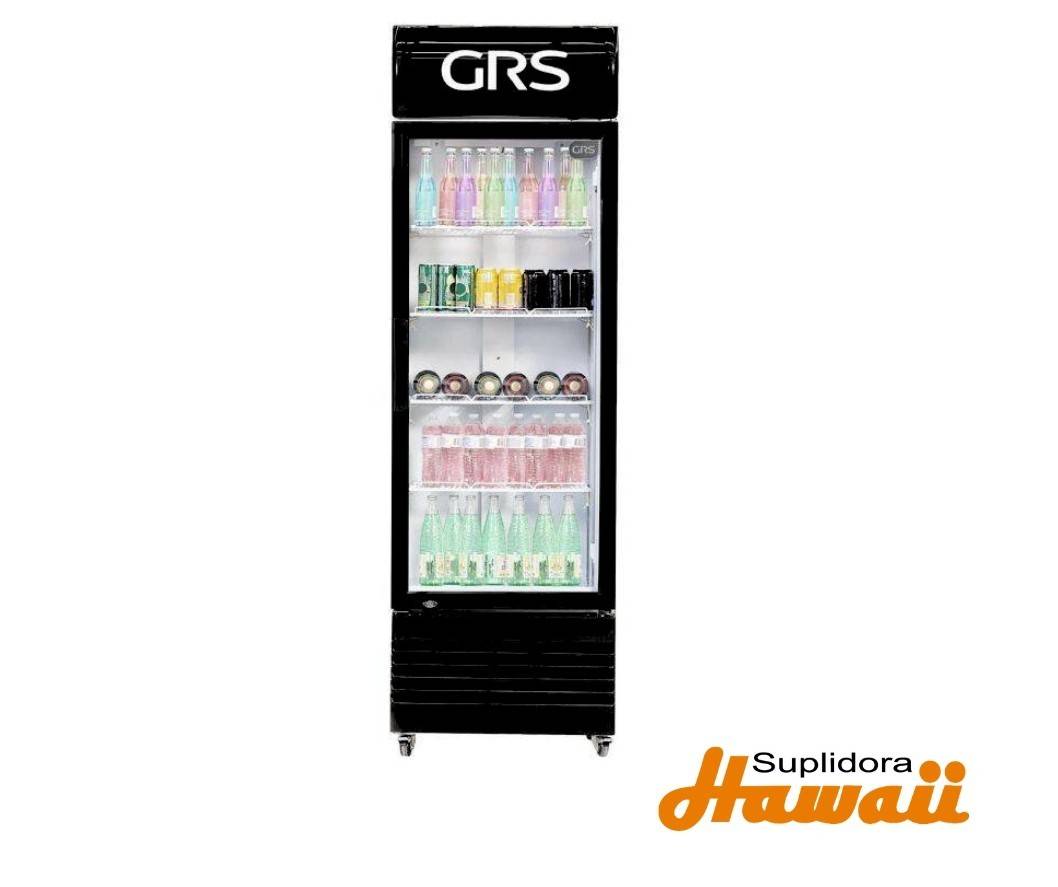 VITRINA REFRIGERADORA GRS GLS-350FF 13 350LTS 1/P NEGRA