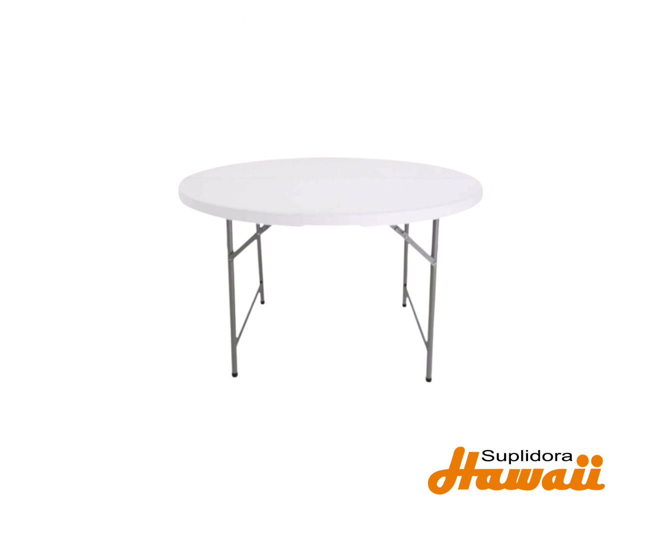 MESA FIRSO REDONDA PLASTICA JFA-4830R PLEGABLE BLANCA 48ACUERDO