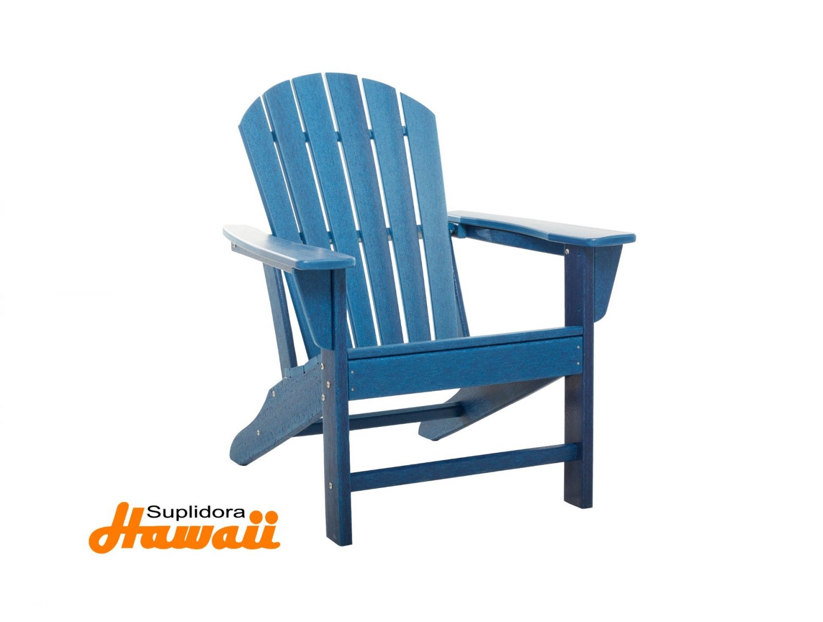 SILLA áDE DESCANSO ADIRONDACK 120010 POLIETILENO AZUL OSCURO 38X31X32