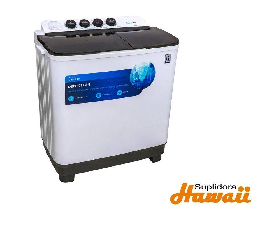 LAVADORA MIDEA MT100W115WG TAPA GRIS 11.5KG/25.4LBS