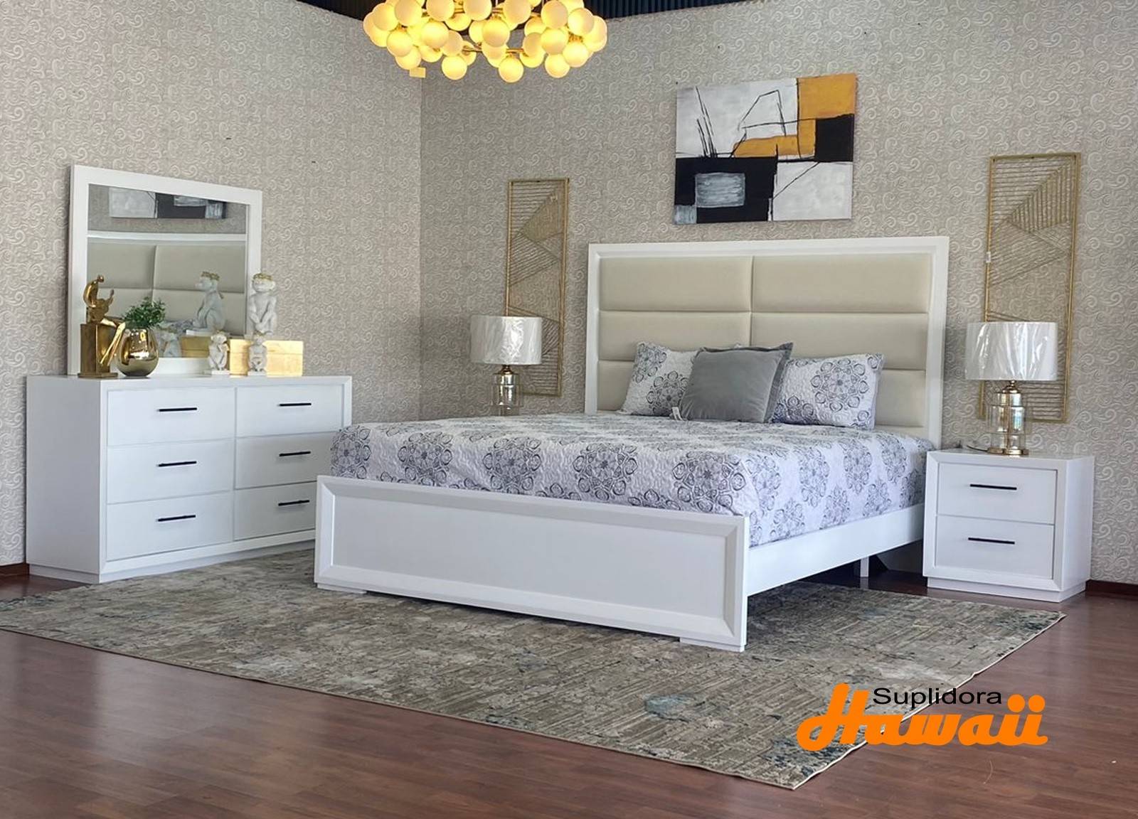 JUEGO APOSENTO BLANCO TAPIZ/CREMA 80 D.R.
