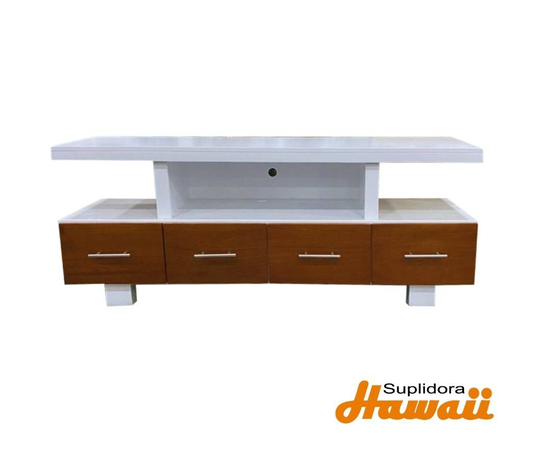 ESTANTE PPLASMA BLANCONATURAL RA 4GAVETAS