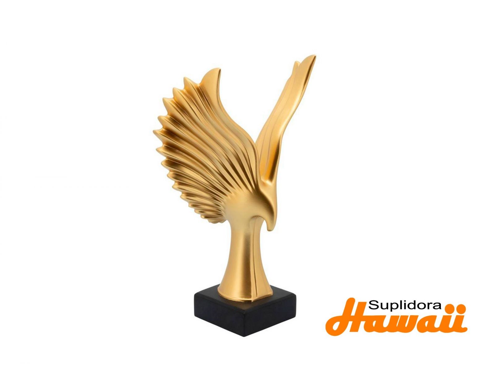 ESCULTURA DE AGUILA DE MESA 16067-01 14''H DORADO