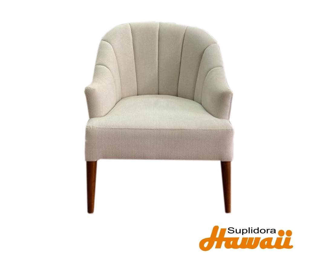 BUTACA GRANDE TAPIZADA CREMA DR