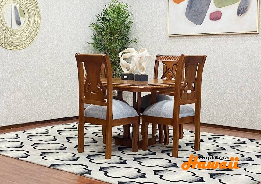 COMEDOR CORAZON 4S NATURAL TAPGRIS CLARO