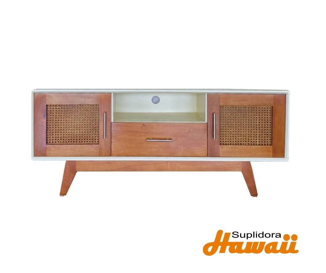 ESTANTE FANTASY CREMA CON NATURAL 2/PUERTAS 1/GAVETA