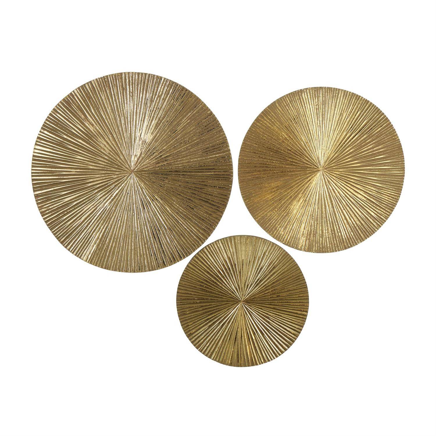 DECOR. D/PARED RADIAL S/3 53560 DORADA 24, 20, 16H