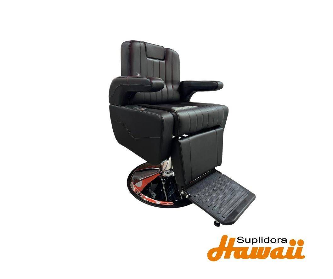 SILLA BARBERO RECLINABLE DUARTE 2550301 TAPIZ NEGRO