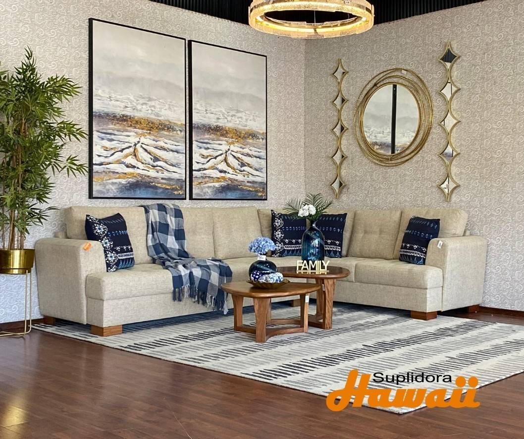 MUEBLE L ANAYI CREMA OSCURO 2/PZS D.R.