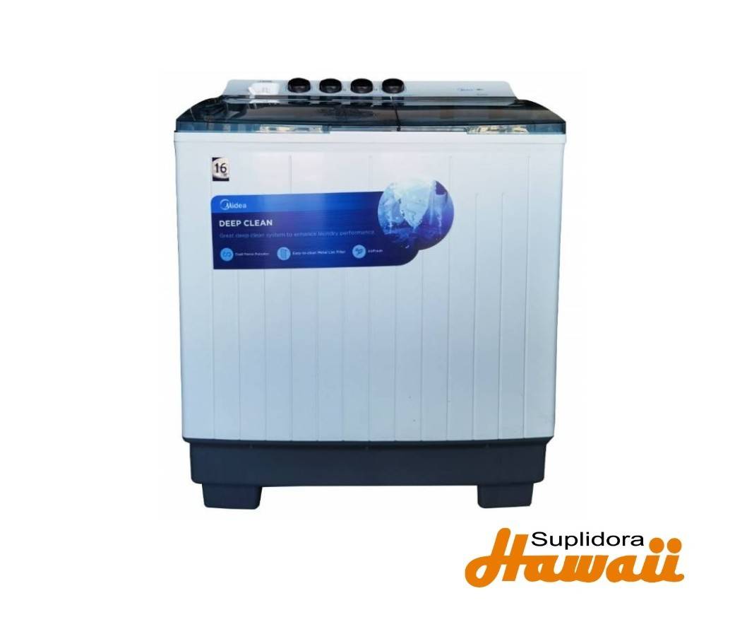 LAVADORA MIDEA MT100W160WB TAPA AZUL 16KG/35LBS