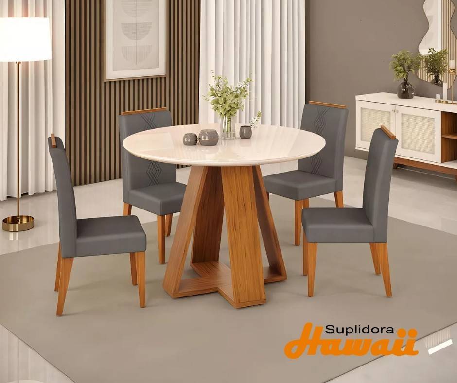 MESA COMEDOR CELESTE RED 28962.222 NATURAL T/MADERA BLANCO