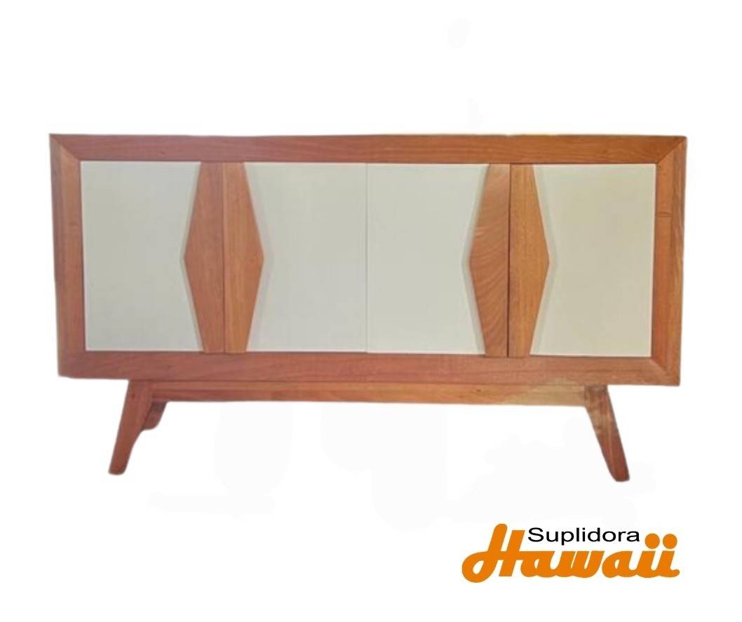 CREDENZA AMBAR BLANCA CON NATURAL  4P RA