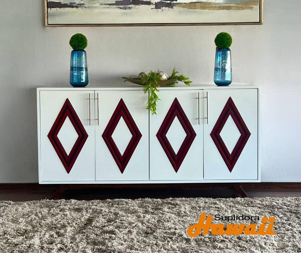 CREDENZA TRIANGULO BLANCO CCAOBA 72 DR