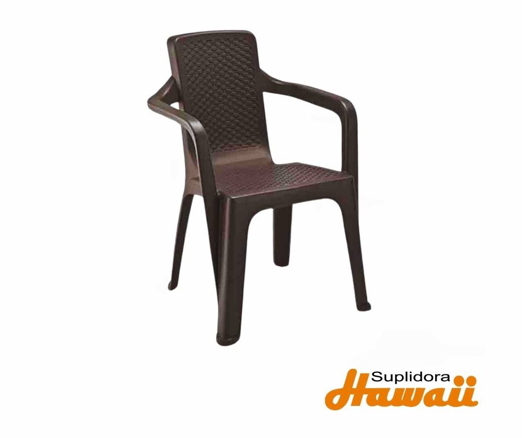 SILLA PLAST RIMAX ETERNA CBRAZO MARRON