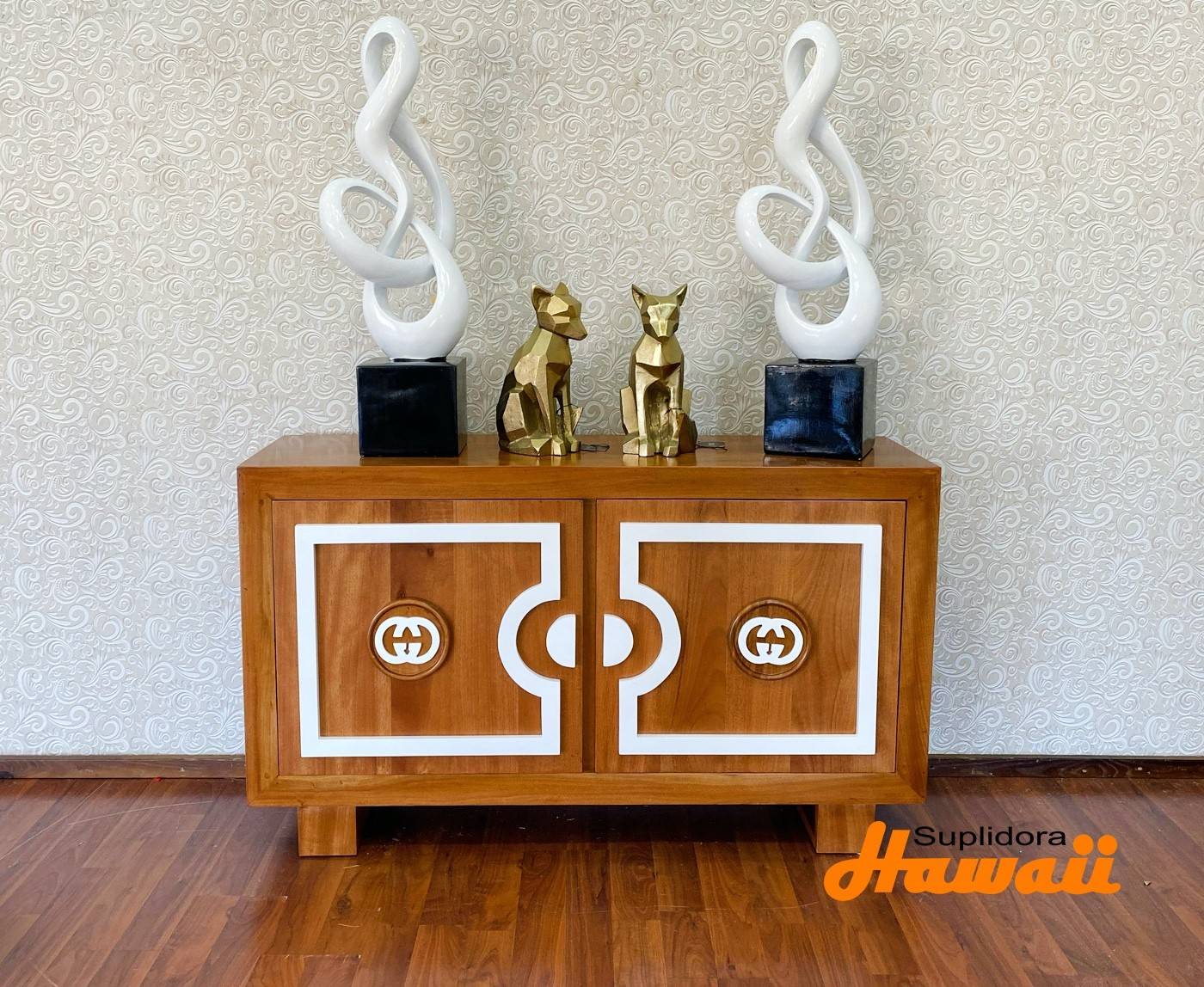 CREDENZA GUCHI NATURAL C/BLANCO 2/PTAS D.R.