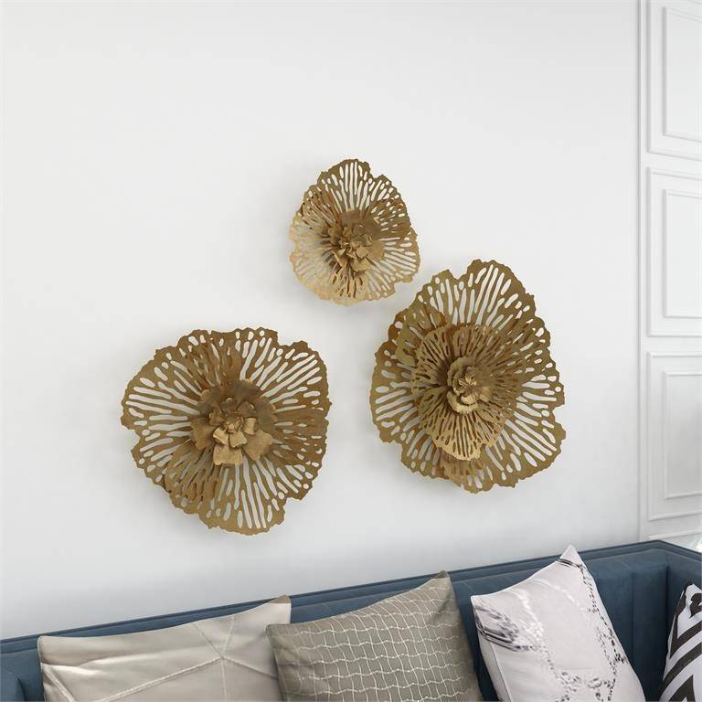 APLIQUE DE FLORES DECORATIVA 92165 S/3 18 24 29