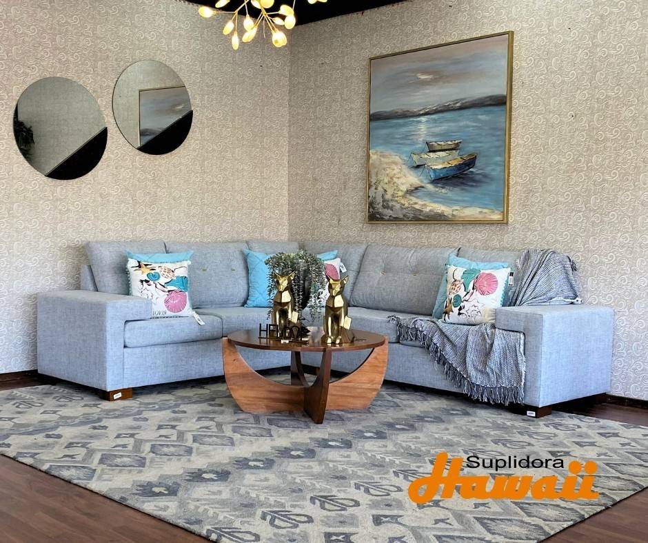 MUEBLE KARLA L GRIS CLARO 2/PZS