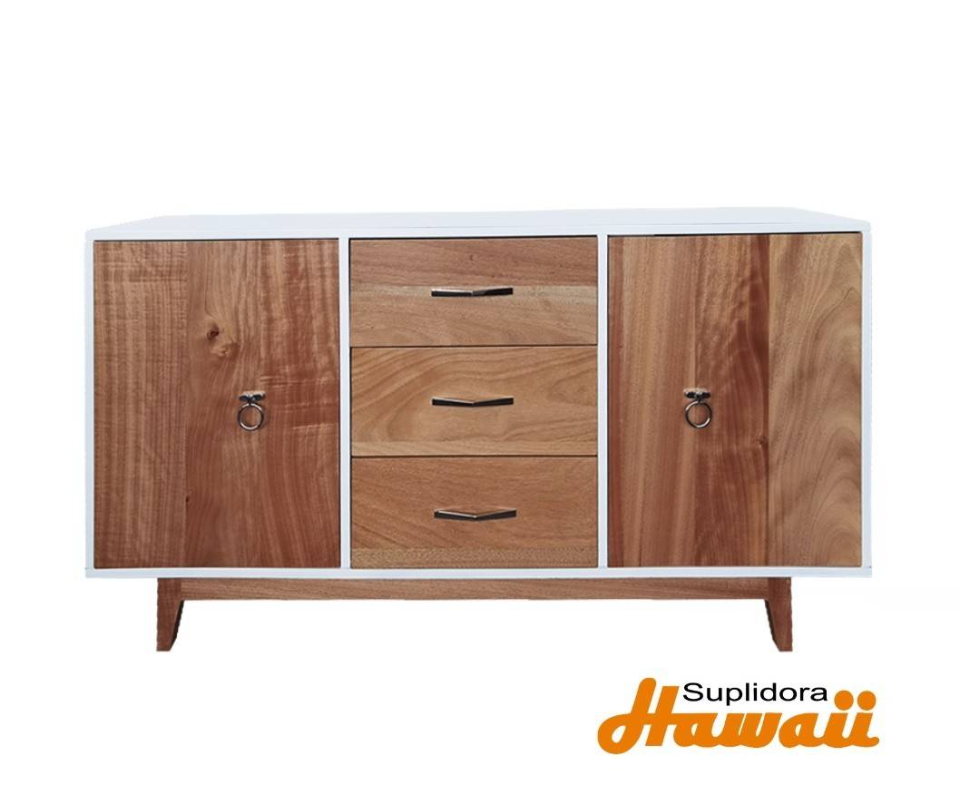 CREDENZA ROBLE BRASILE?O BLCA/NATURAL 3/GAVETAS MEDIO 2/PUERTAS DyR